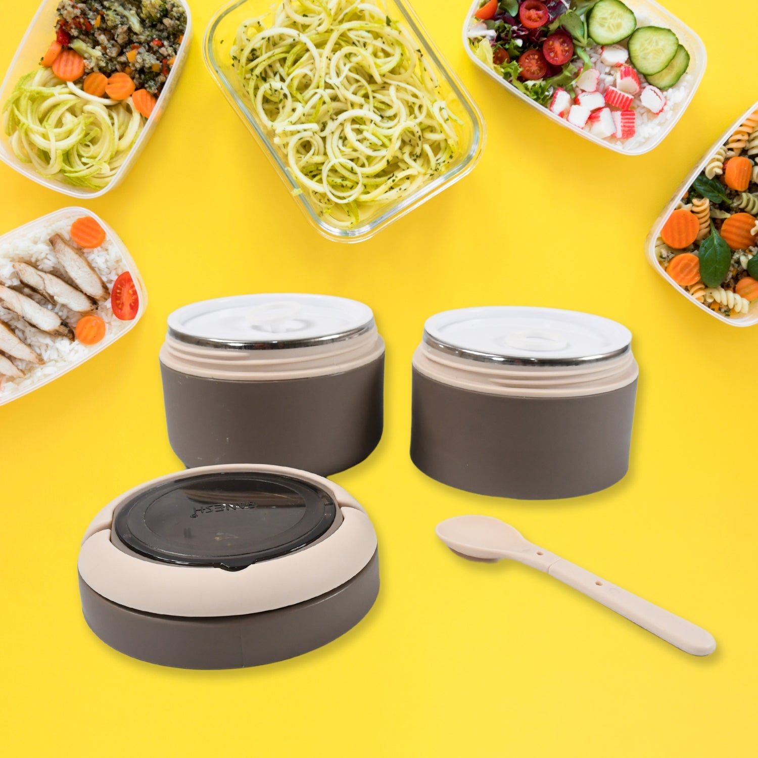 Ganesh Smart Stack 2-Layer Stainless Steel Leak-Proof Lunch Box for Office, School, Picnic Ganesh Smart Stack 2-Layer Stainless Steel Leak-Proof Lunch Box for Office, School, Picnic
